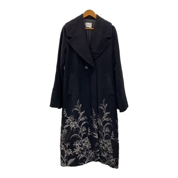 AMERI/チェスターコート/M/ポリエステル/BLK/無地//