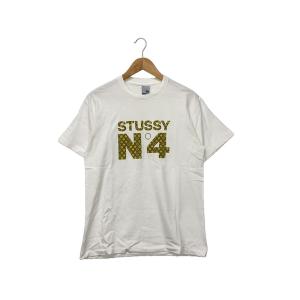 STUSSY◆Tシャツ/M/コットン/WHT/00s/銀タグ//