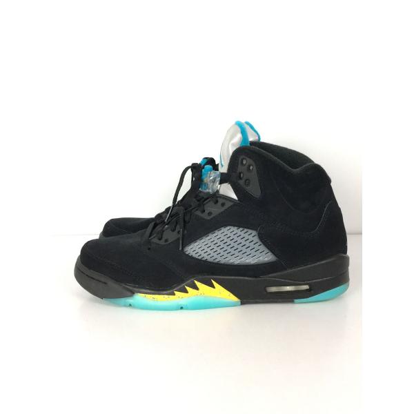 NIKE◆AIR JORDAN 5 RETRO/Aqua/ハイカットスニーカー/28cm/ブラック/...