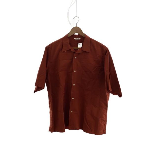 AURALEE◆半袖シャツ/5/コットン/BRW/A8SS02WC