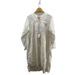 20s〜30s/French/antique/BOSOM SHIRT/スモック/マチ/長袖シャツ/コットン/WHT