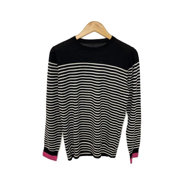 uniform experiment◆ニット・セーター(薄手)/--/ウール/BLK/ボーダー/ue...