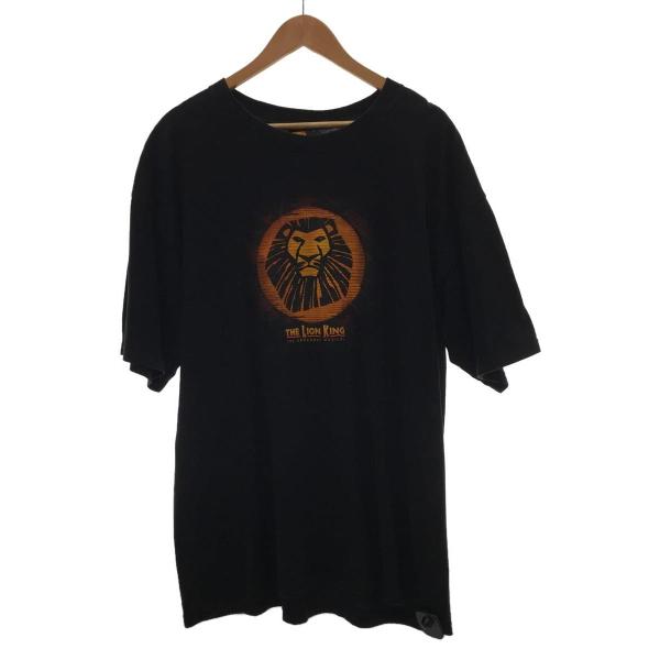 Disney◆00S/Tシャツ/コットン/BLK/プリント/THE LION KING/ミュージカル