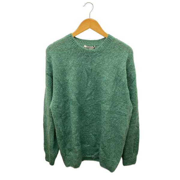 AURALEE◆Brushed Super Kid Mohair Knit P/O/ニット・セーター...