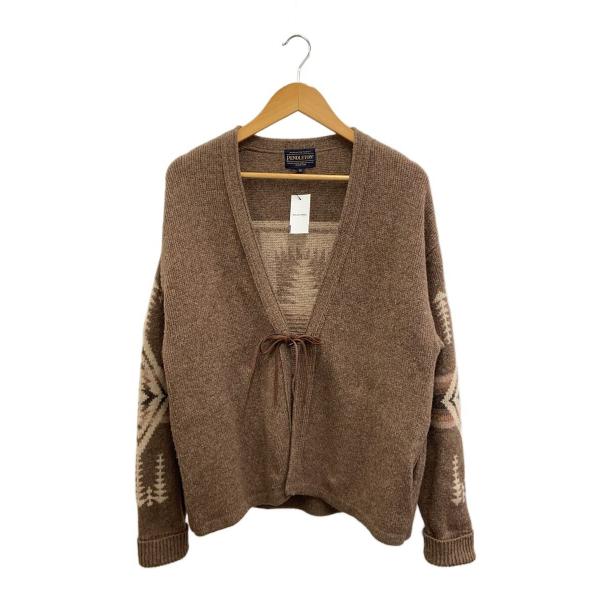PENDLETON◆JS別注/カーディガン(厚手)/M/ウール/BRW/20-080-464-200...