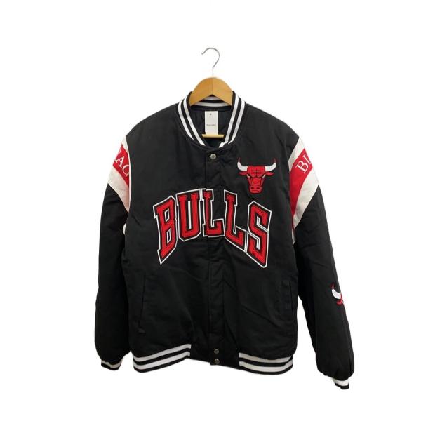 running cheetahs/NBA/スタジャン/BULLS/ジャケット/L/コットン/BLK