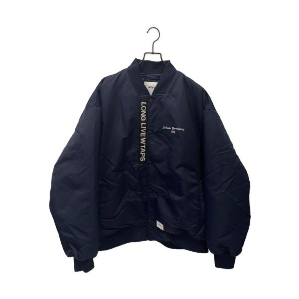 WTAPS◆22AW/TEAM JACKET/NYLON TWILL/4/ナイロン/ネイビー/無地/...