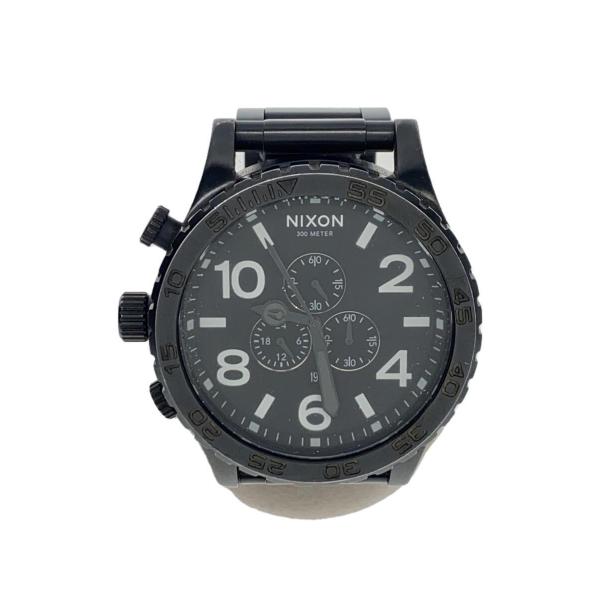 NIXON◆クォーツ腕時計/アナログ/ステンレス/BLK/BLK/THE 51-30 CHRONO