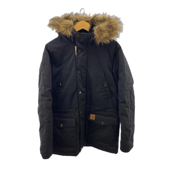 Carhartt◆ダウンジャケット/M/ポリエステル/BLK/TRAPPER PARKA