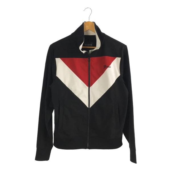 GUESS◆KEITH COLOR-BLOCK TRACK JACKET/S/ポリエステル/BLK/...