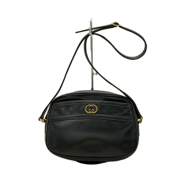 GUCCI◆ショルダーバッグ/レザー/BLK/30.001.3628