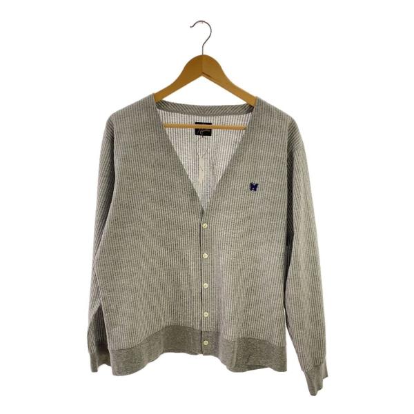 Needles◆カーディガン(薄手)/S/コットン/GRY/KP235V NECK CARDIGAN...
