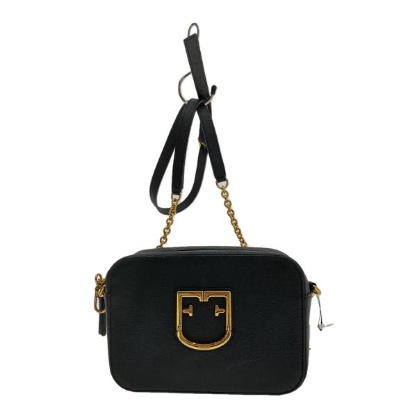 FURLA◆ショルダーバッグ/レザー/BLK/BRAVA MINI CROSSBODY BVE2