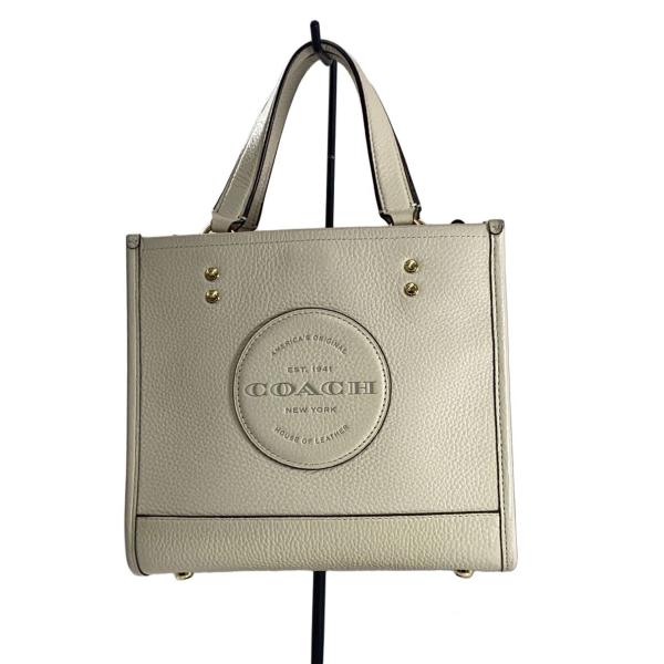 COACH◆2WAY/ショルダーストラップ付き/デンプシー・トート22_ホワイト/レザー/WHT