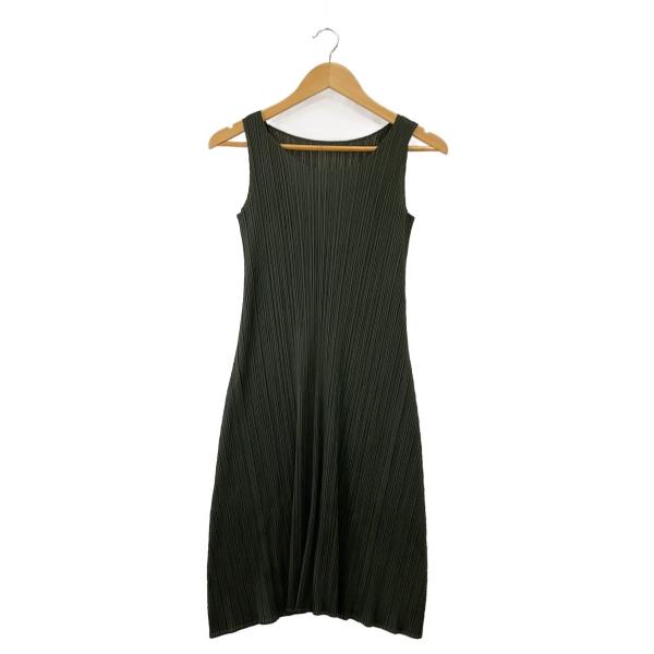 PLEATS PLEASE ISSEY MIYAKE◆ノースリーブワンピース/2/ポリエステル/KH...