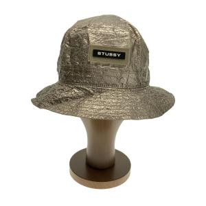 STUSSY◆バケットハット/--/シルバー/メンズ