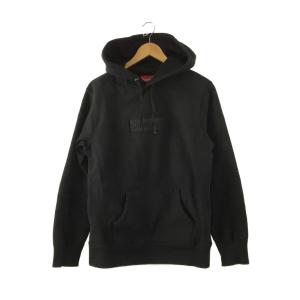 Supreme◆14AW/Box Logo Pullover/パーカー/M/コットン/BLK/色褪せ...