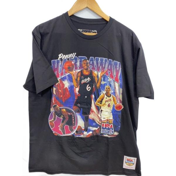 mitchell&amp;ness◆Penny Hardaway/Tシャツ/XL/コットン/BLK/プリント...
