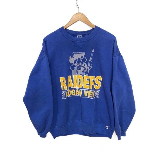 RUSSELL ATHLETIC◆90s/RAIDERS/スウェット/XL/コットン/BLU