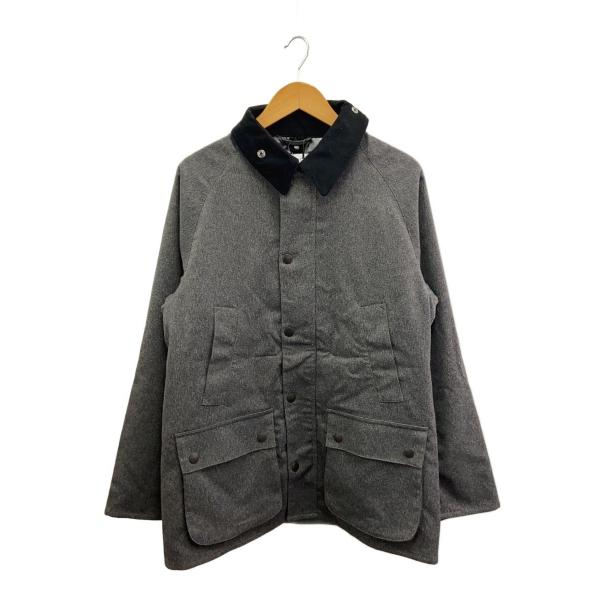 Barbour◆別注BEDALE SL WOOLLIKE/ジャケット/42/コットン/GRY/無地/...