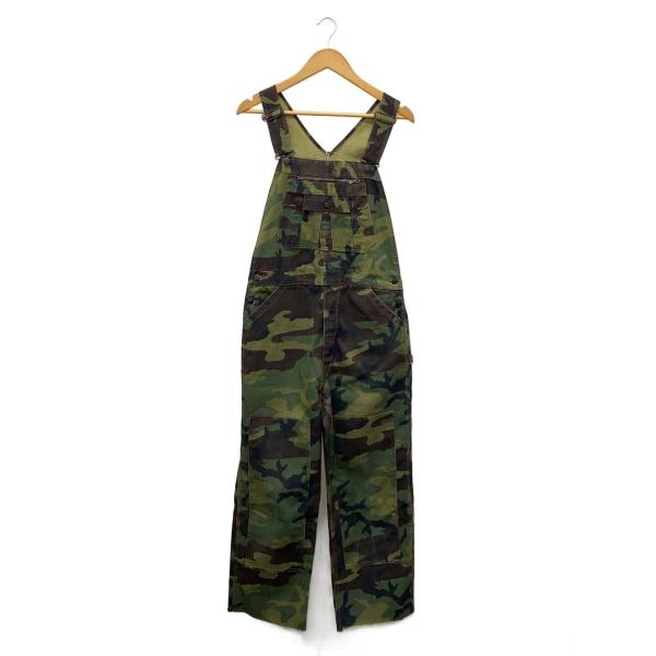 LIBERTY◆80s-90s/USA/50/50/オーバーオール/34/コットン/GRN/カモフラ