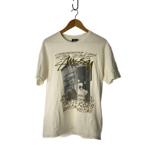 STUSSY◆Tシャツ/M/コットン/WHT//