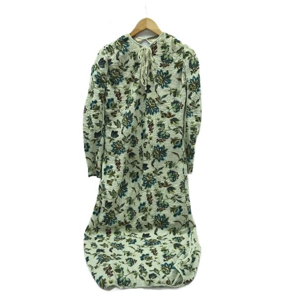 AMERI◆長袖ワンピース/S/コットン/GRN/花柄/02410520100