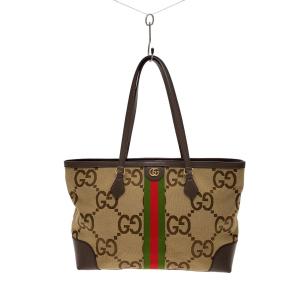 GUCCI◆ミディアム・トートバッグ_オフィディア_ジャンボGG/キャンバス/CML/総柄