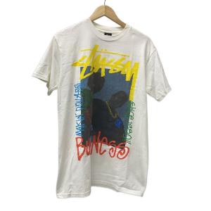 STUSSY◆Tシャツ/M/コットン/WHT/プリント//