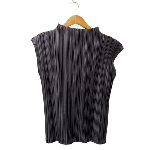 PLEATS PLEASE ISSEY MIYAKE◆トップス/3/ポリエステル/GRY/無地/PP...
