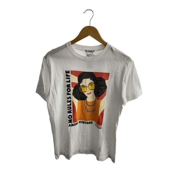 AMERI◆FES LADY TEE/S/コットン/ホワイト/0225103311400//