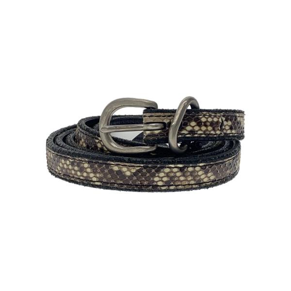 Hender Scheme◆PYTHON TAIL BELT/--/BLK/アニマル/レディース