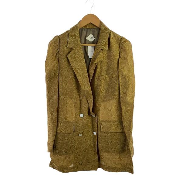 AMERI◆25SS/MEDI LILY JACQUARD JACKET/M/GLD/総柄/0225...
