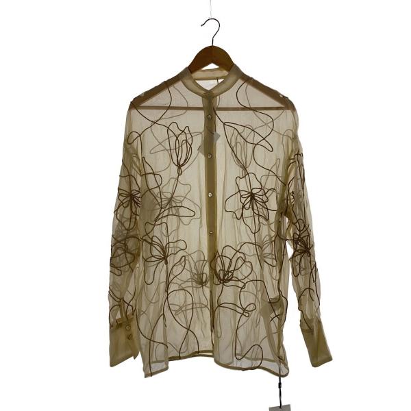 AMERI◆MEDI DAY DREAM SHEER SHIRT/FREE/ポリエステル/クリーム/...