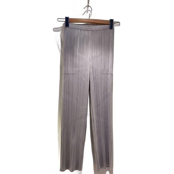 PLEATS PLEASE ISSEY MIYAKE◆ボトム/1/ポリエステル/グレー/PP55JF...