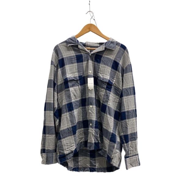Pilgrim SURF+SUPPLY◆長袖シャツ/--/レーヨン/GRY/チェック/36-11-0...