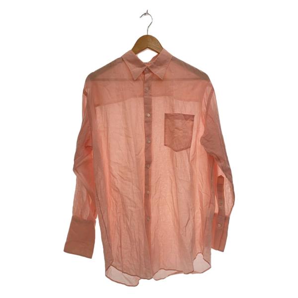 AURALEE◆長袖シャツ/1/コットン/PNK/A24SS03VO