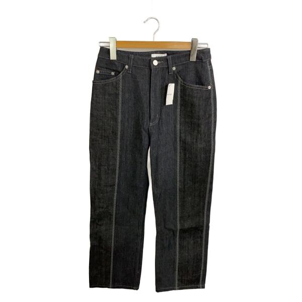 AMERI◆ストレートパンツ/25/デニム/BLK/01120851030