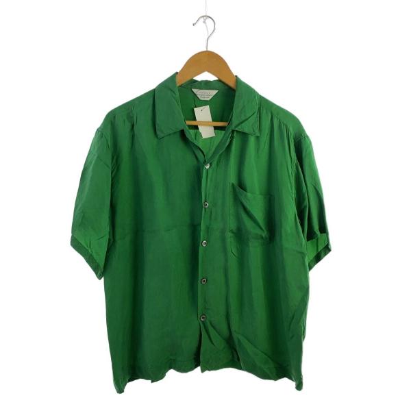 UNUSED◆キュプラオープンカラーシャツ/2/--/GRN/JS1285//