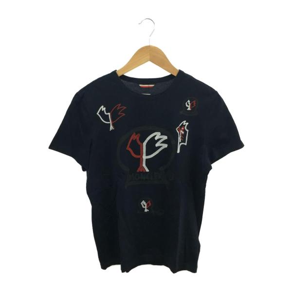 MONCLER◆Tシャツ/S/コットン/NVY/D20918037850 8390Y//