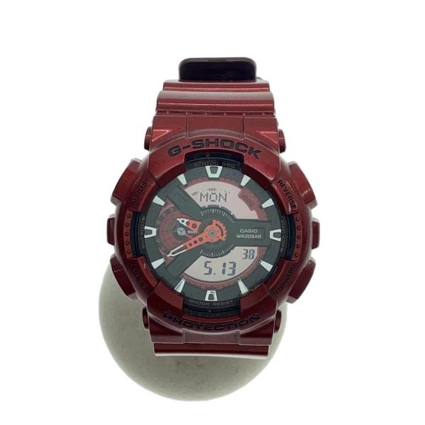 CASIO◆クォーツ腕時計・G-SHOCK/デジアナ/RED