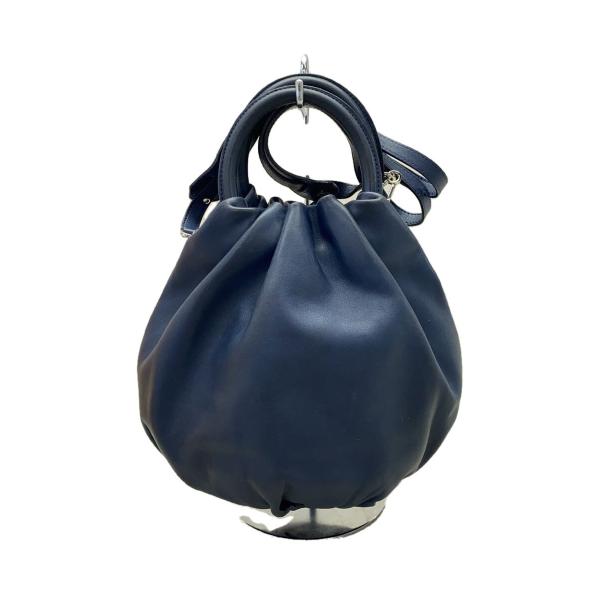 LOEWE◆ハンドバッグ/レザー/ネイビー/バウンスバッグ/ロエベ//