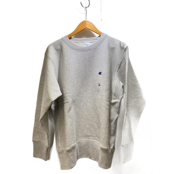 Champion◆REVERSE WEAVE/単色青タグ/復刻/スウェット/L/コットン/GRY/C...