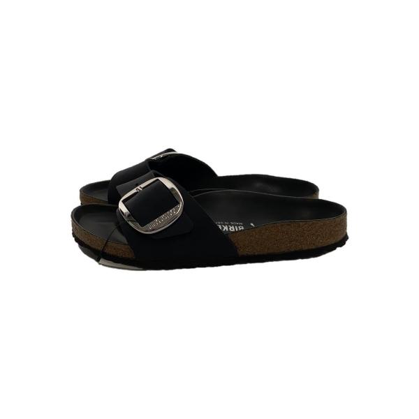 BIRKENSTOCK◆サンダル/24.5cm/BLK/レザー/マドリッド/ビッグバックル