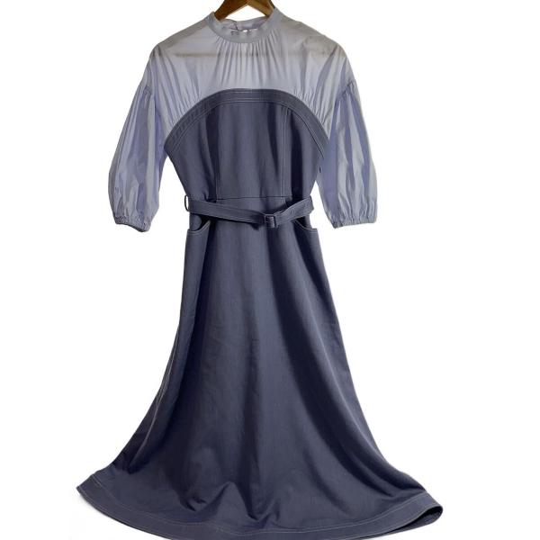 AMERI◆7分袖ワンピース/M/ポリエステル/PUP/01110920710