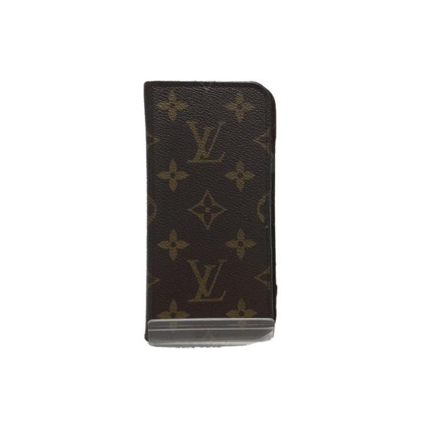 LOUIS VUITTON◆GalaxyS6・フォリオ_モノグラム_GRY/PVC/BRW/総柄/メ...