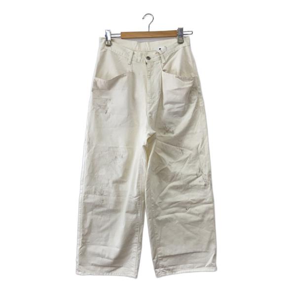 ANCELLM◆25AW/IDE CHINO SLACKS/ボトム/1/コットン/WHT/ANC-P...
