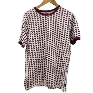 STUSSY◆Tシャツ/M/コットン/WHT/ドット
