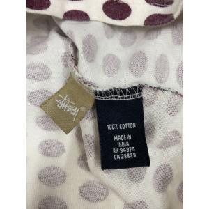 STUSSY◆Tシャツ/M/コットン/WHT/ドットの詳細画像3