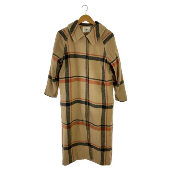 AMERI◆コート/S/ウール/BEG/チェック/02920750070